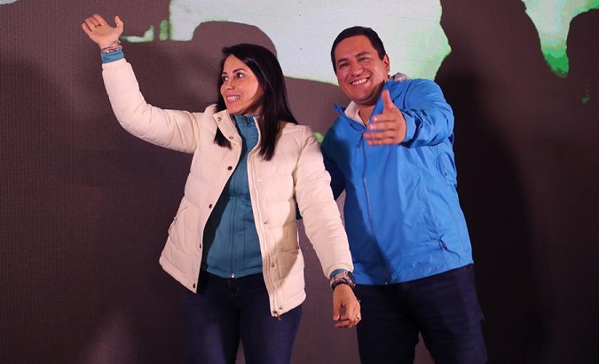 Presidential candidate Luisa Gonzalez (L) & VP candidate Andres Arauz (R), 2023.