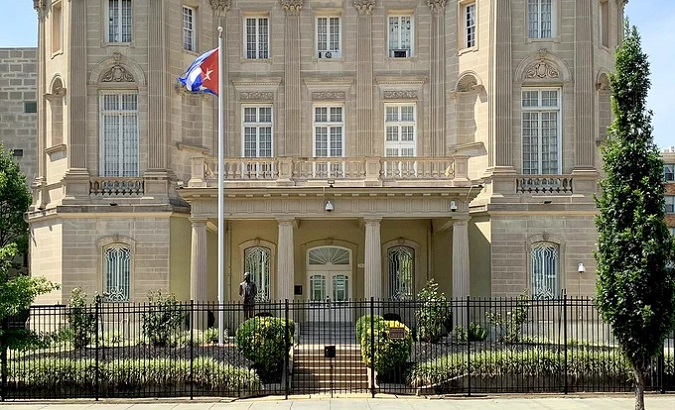Cuban ambassy in Washington DC, U.S., 2023.