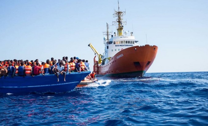Humanitarian ships rescue migrants in the Mediterranean, 2023.