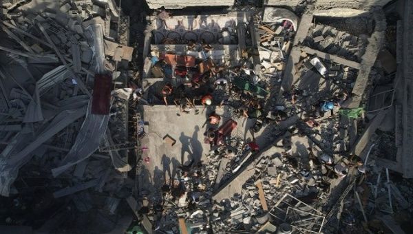 Sixth consecutive day of Israeli bombardment has left 1,537 Palestinians killed in the Gaza Strip. Oct. 12, 2023. 