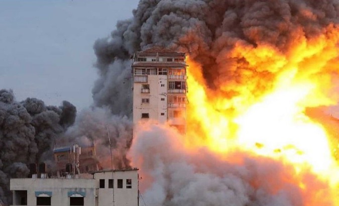 Israeli bombing against the Palestinian population in Gaza, Oct. 12, 2023.