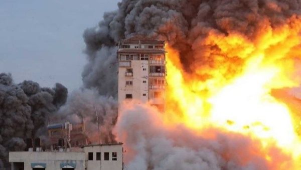 Israeli bombing against the Palestinian population in Gaza, Oct. 12, 2023.
