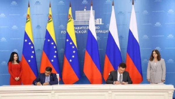 Signing of agreements between Venezuela and Russia, Oct. 16, 2023.