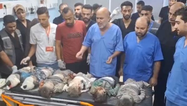 Palestinian children killed during the Israeli bombing of Gaza, Oct. 19, 2023.