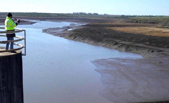 Effects of the drought on Uruguayan rivers, Oct. 2023.