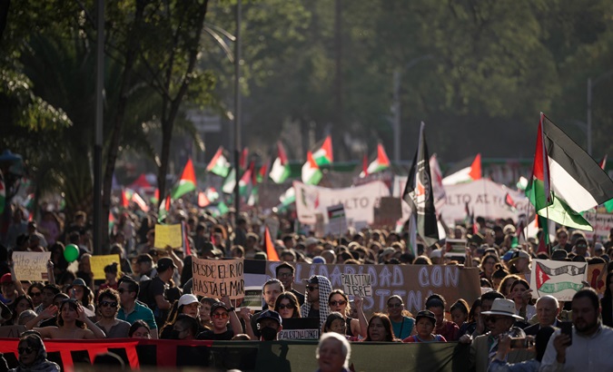 Third solidarity march with Palestine in Mexico, Nov. 5, 2023.