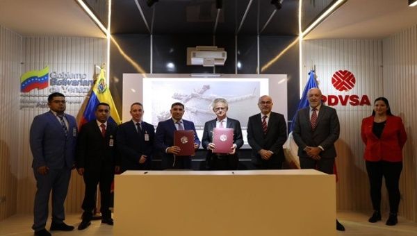 Framework agreement between Petróleos de Venezuela (PDVSA) and the French company Maurel & Prom. Nov. 8, 2023. 