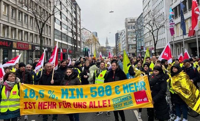 Healthcare workers on strike, Germany, Nov. 23, 2023.
