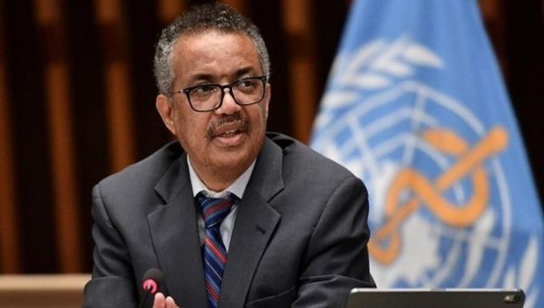 WHO Director-General Tedros Adhanom Ghebreyesus. Dec. 19, 2023. 