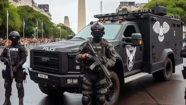 Argentine Police in Buenos Aires.