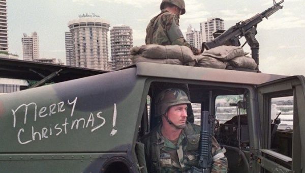 U.S. Soldiers during the invasion of Panama, Dec. 20, 1989.