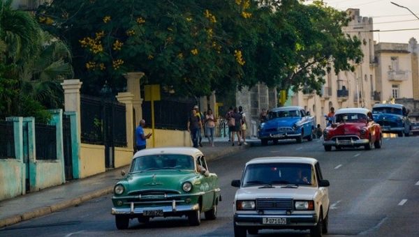 A view of Vedado street in La Habana, Cuba. 