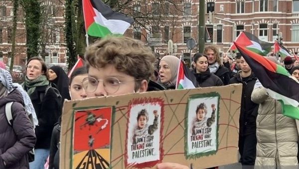 Solidarity with Palestine in Hague, Netherlands, Dec. 27, 2023.