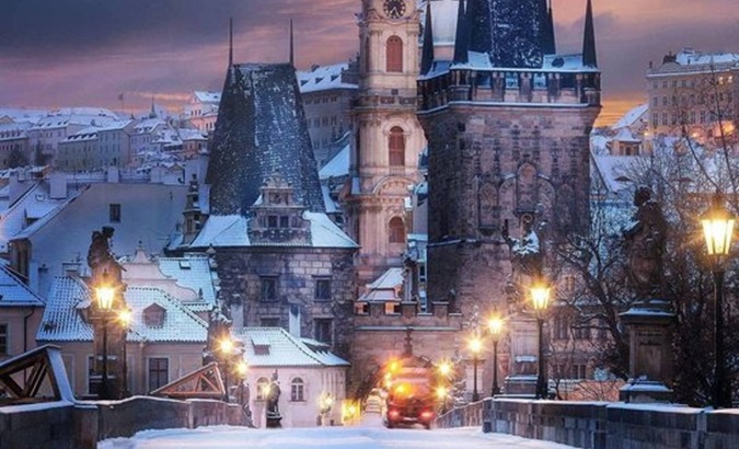 Winter in Prague.