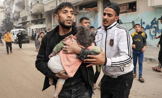 Victims of Israeli bombings in Gaza, 2023.
