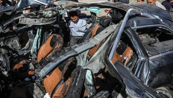 the journalists were killed by an Israeli air strike with missils on a car near Rafah in southern Gaza.