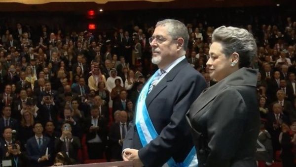 Swearing-in ceremony of Bernardo Arevalos as the Guatemalan president, Jan. 15, 2024.