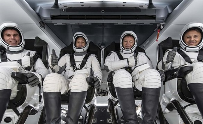 Members of the Axiom Mission 3, Jan. 19, 2024.