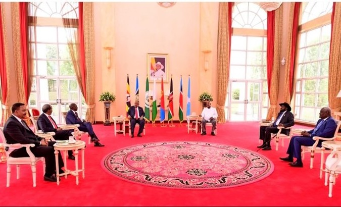 The 42nd extraordinary assembly of IGAD Heads of State and Government, hosted by President Museveni, condemned the ongoing conflict in Sudan. Jan. 19, 2024.