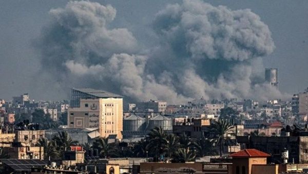 Israeli bombing of Khan Younis, Gaza, Jan. 23, 2024.
