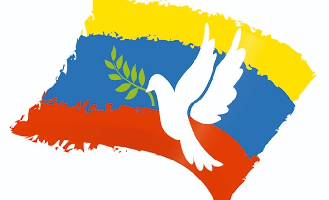 Image symbolizing the peace negotiation process in Colombia.
