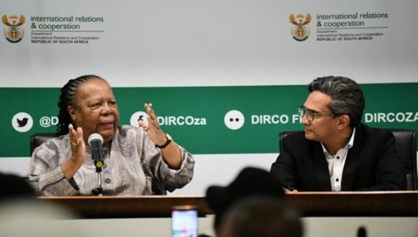 South Africa's Minister of International Relations and Cooperation Naledi Pandor. Jan. 31, 2024. 