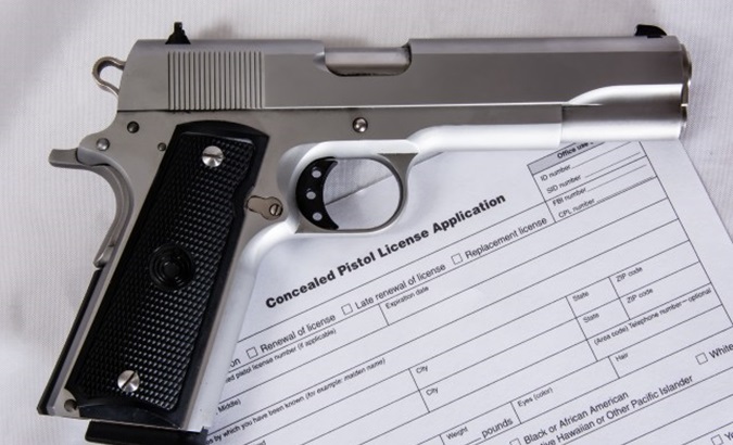 Representation of the background check procedure before purchasing ammunition.