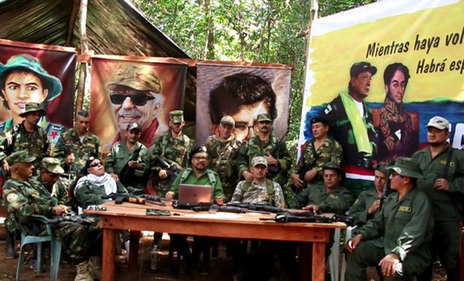 Members of the Segunda Marquetalia guerrilla.