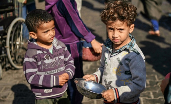 Palestinian children in Gaza, Feb. 9, 2024.
