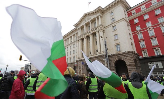 Farmers' protest in Sofia, Bulgaria, Feb. 13, 2024.
