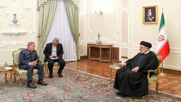 Meeting of Iranian President Ebrahim Raisi with visiting Tatarstan President Rustam Minnikhanov. Feb. 16, 2024. 