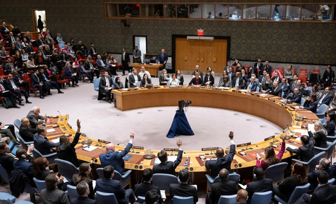 United Nations Security Council meeting, New York, U.S., Feb. 20, 2024.