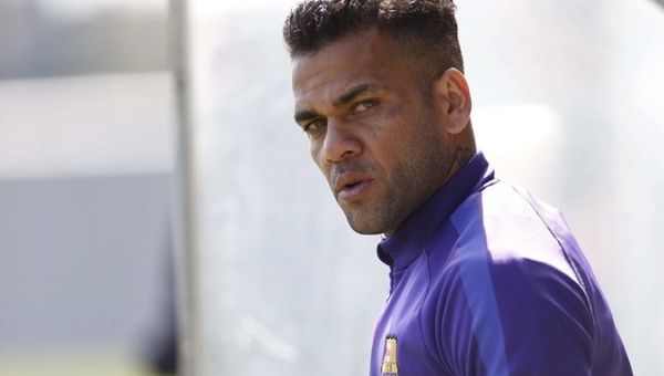 Dani Alves during his time playing with F.C Barcelona