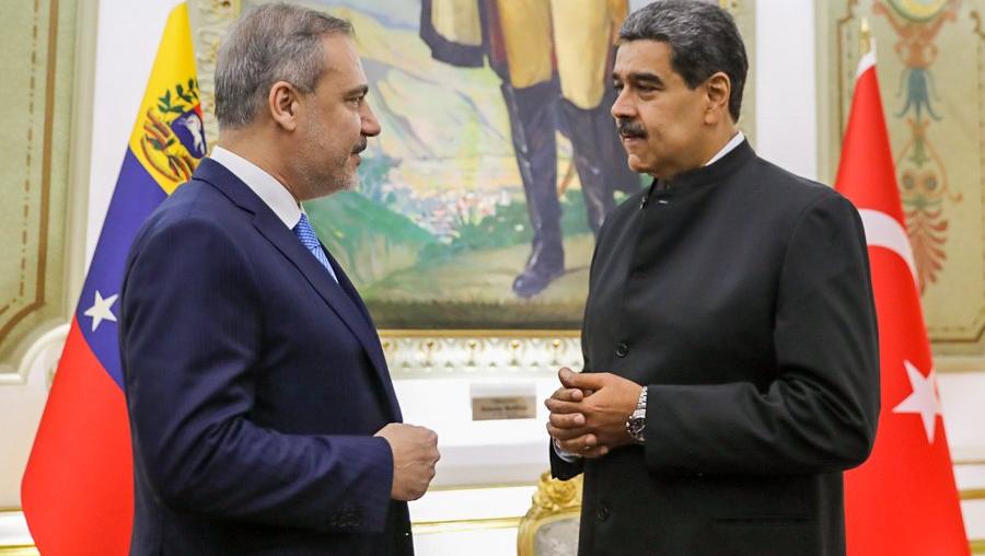 The Venezuelan president received this Friday the Turkish FM in the Miraflores palace, Caracas.