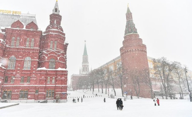 An image of Moscow in winter.