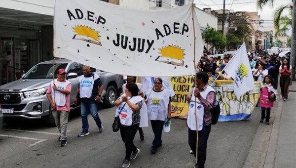 Jujuy Province teachers on strike, Feb. 2024.