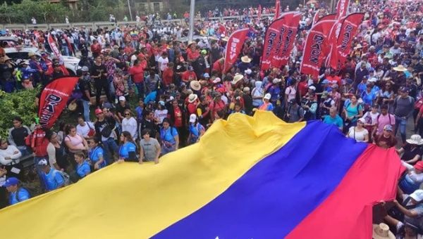 Paez municipality' citizens join the Bolivian Fury March towards Caracas, Feb. 29, 2024.