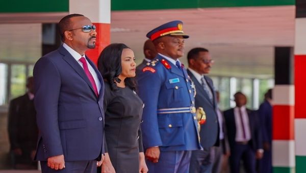 Prime Minister Abiy Ahmed and First Lady Zinash Tayachew leave Nairobi, Kenya, after a two-day state visit. Feb. 29, 2024. 