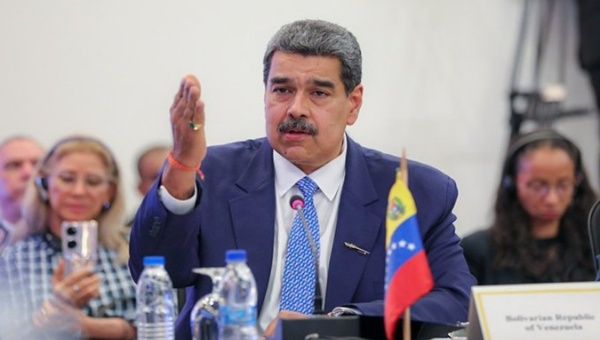Venezuelan President Nicolas Maduro at the CELAC summit in Kingstown, capital of St. Vincent and the Grenadines. Mar. 1, 2024. 