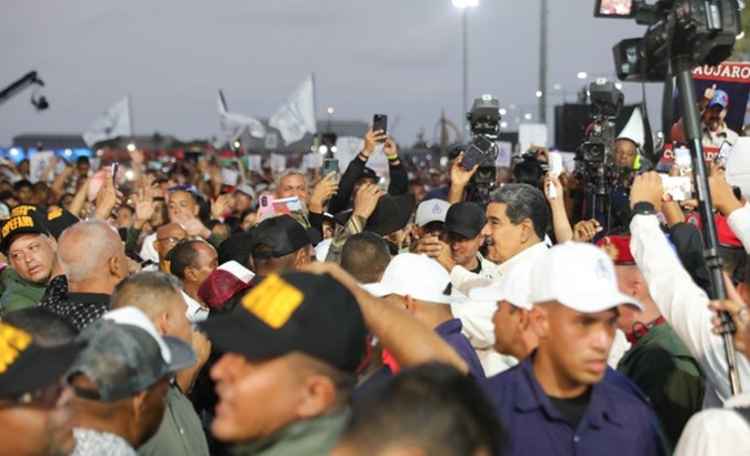 Venezuelan President Nicolas Maduro arrives to a meeting in Puerto Cabello, March 6, 2024.