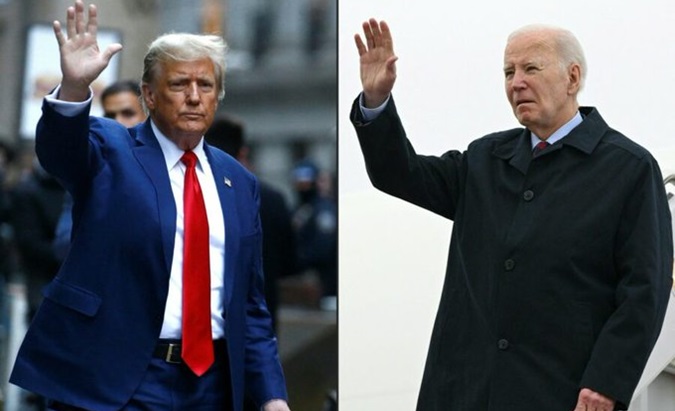 Presidential candidates Donald Trump (L) & Joe Biden (R).