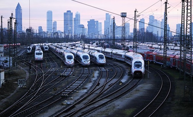 Train station in Germany, 2024.