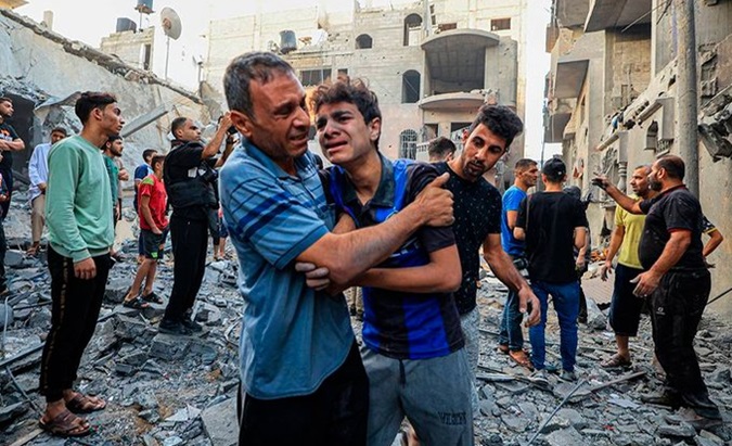 Palestinian victims of Israeli bombings in Gaza, March 2024.