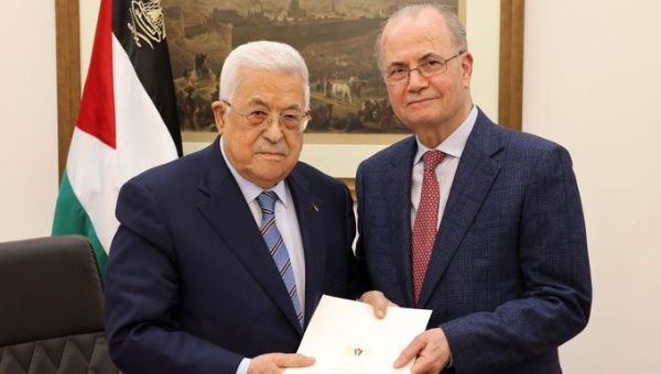 President Mahmoud Abbas and Mohammad Mustafa