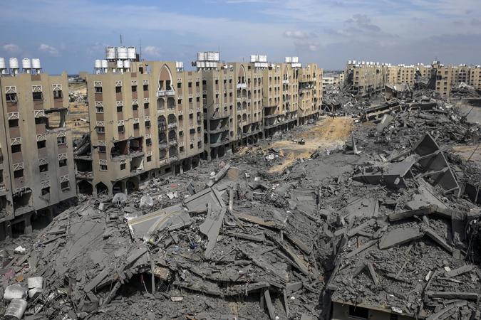 Hammad towers destroyed by Israeli bombardments, March 14, 2024