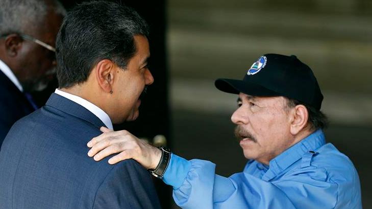 Presidents Maduro and Daniel Ortega