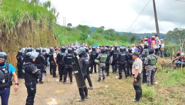 Policial represion in Palo Quemado, Cotopaxi, March 20, 2024