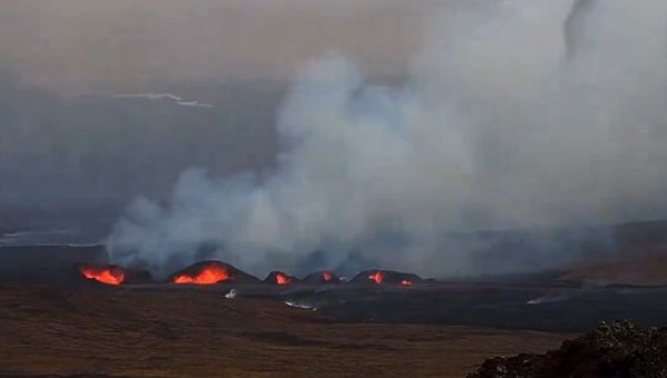 Eruption at the Reykjanes Peninsula, Iceland, March 21, 2024. 