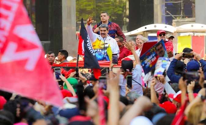 The Venezuelan president was greeted by the joyful and massive support of the members of the United Socialist Party of Venezuela (PSUV) and the Bolivarian people. Mar. 25, 2024.