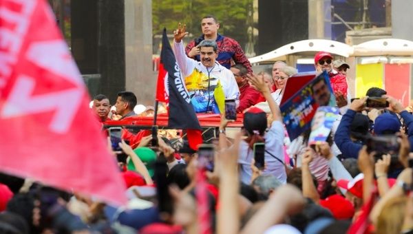 The Venezuelan president was greeted by the joyful and massive support of the members of the United Socialist Party of Venezuela (PSUV) and the Bolivarian people. Mar. 25, 2024. 